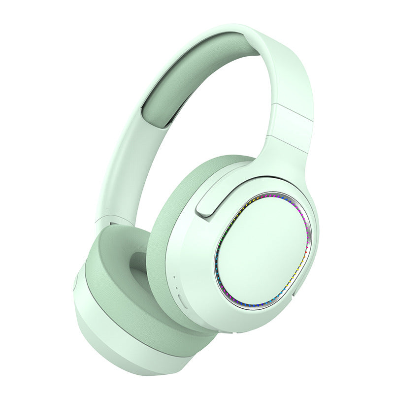 Green P2963 Wireless Bluetooth Headphones with LED Light, Hi-Fi Sound, and Sport Design