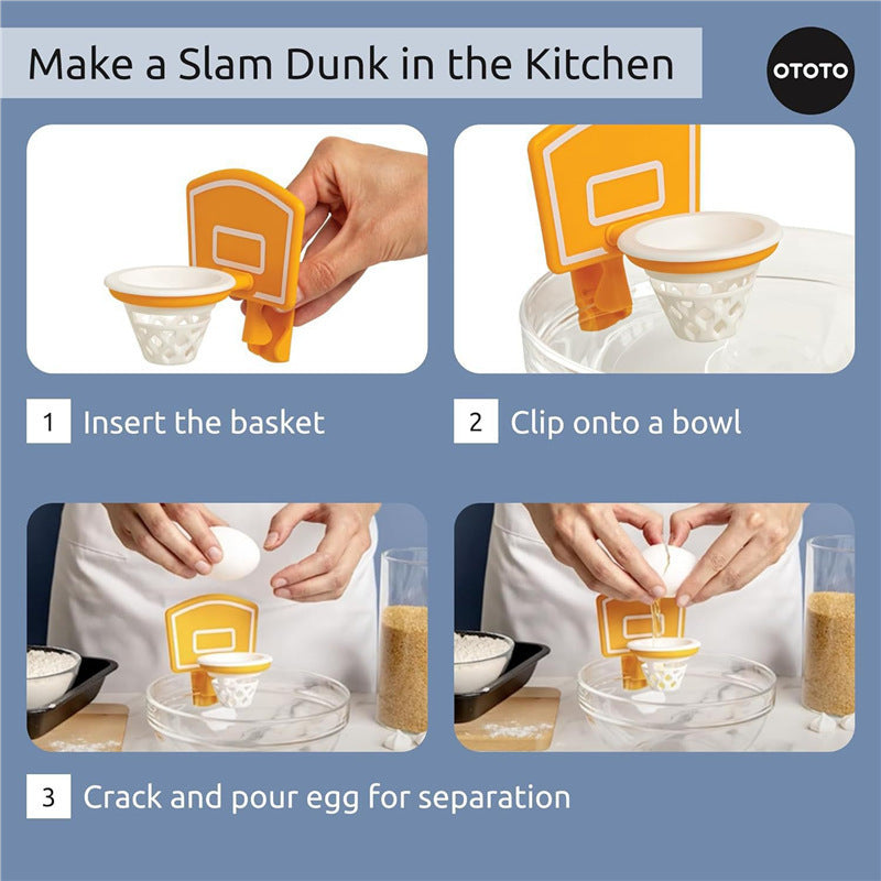 Dunk Nâ€™ Egg - Fun and Innovative Basketball-Themed Egg Yolk Separator for Your Kitchen