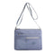 Lightweight Nylon Crossbody Shoulder Bag - Light Blue, Adjustable Strap, Multi-Pocket Design