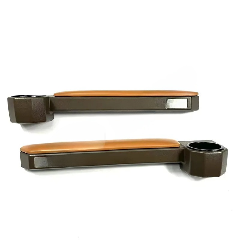 Toyota Land Cruiser FJ76/FJ79 Center Console and Door Armrest Cup Holder Set - Brown Leather