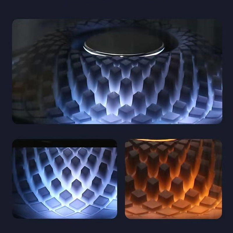 LP90 White 360Â° Bluetooth Home Theater Speaker - LED Light Effect, 120W Surround Sound