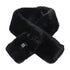 Black Adjustable Electric Heated Scarf with Plush Fabric - 3 Heat Settings