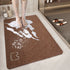 Cat Head Brown Non-Slip Loofah-Style Bathroom Mat - Quick-Dry and Soft 40*80cm