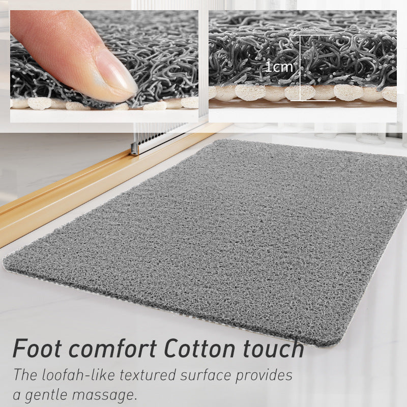 Brown Non-Slip Loofah-Style Bathroom Mat - Quick-Dry and Soft 40*80cm