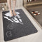 Cat Head Black Non-Slip Loofah-Style Bathroom Mat - Quick-Dry and Soft 44*75cm