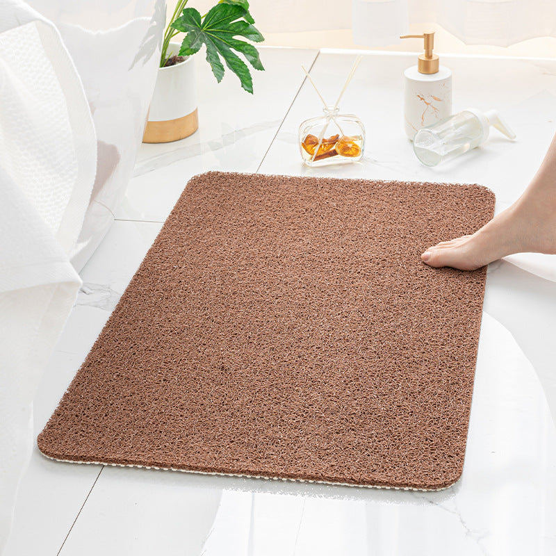 Brown Non-Slip Loofah-Style Bathroom Mat - Quick-Dry and Soft 44*75cm