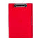 Red A4 Plastic Document Storage Clipboard - Portable and Durable