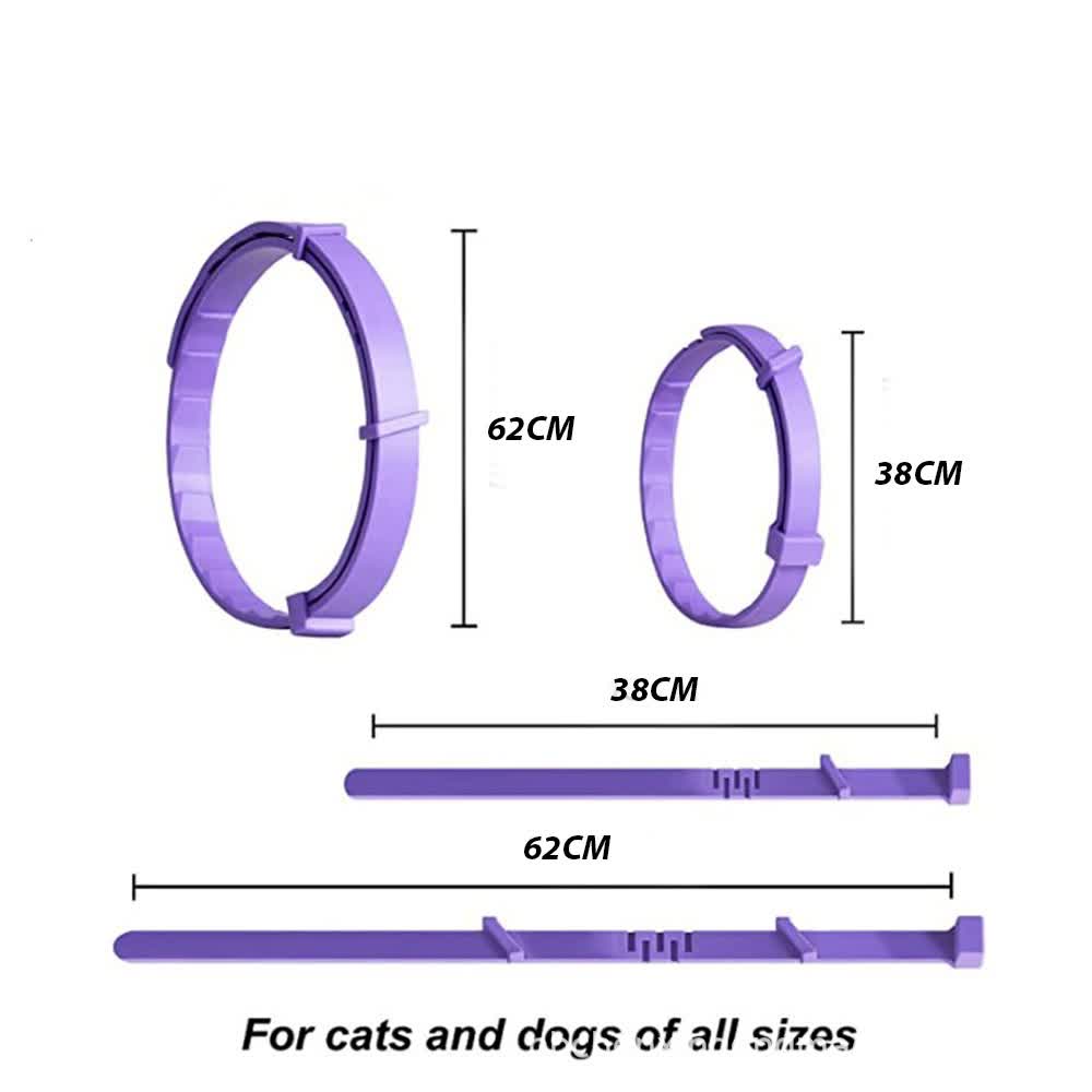 Orange Calming Collars for Dogs - Natural Stress Relief, Adjustable, 3 Pack 2 set/6PCS