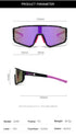 UV400 Sports Sunglasses with Polarized TAC Lens - Black/Purple