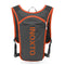 Lightweight Hydration Running Vest with 5L Capacity and Reflective Strips, Dark Gray backpack with orange text