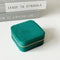 2PCS Green Portable Travel Jewelry Box with Mirror and Compartments