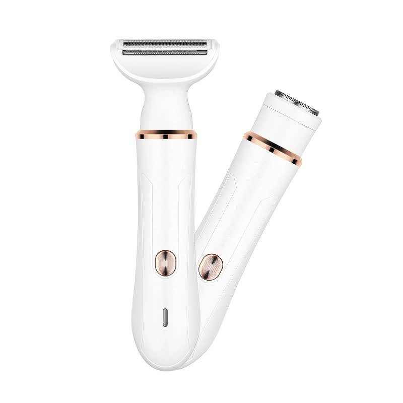 2-in-1 Electric Lady Shaver with Precision Tip - Portable and Rechargeable Grooming Tool