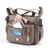 Gold Nylon Crossbody Bag with Multiple Compartments - Compact and Stylish Design
