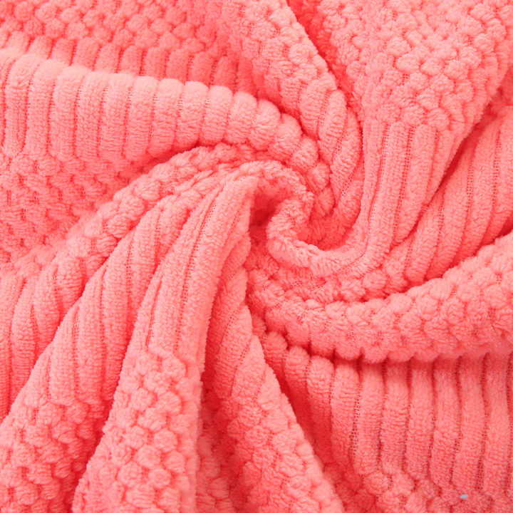 2 PCS Light Pink Coral Fleece Towel and Bath Towel Set - Ultra Soft, Absorbent, and Lint-Free for Home and Spa