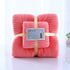 2 PCS Dark Pink Coral Fleece Towel and Bath Towel Set - Ultra Soft, Absorbent, and Lint-Free for Home and Spa