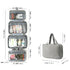 Black Multipurpose Portable Travel Toiletry Bag - Waterproof Cosmetic Organizer with Zipper
