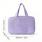 Purple Multipurpose Portable Travel Toiletry Bag - Waterproof Cosmetic Organizer with Zipper