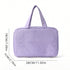 Purple Multipurpose Portable Travel Toiletry Bag - Waterproof Cosmetic Organizer with Zipper