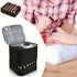 Black Large Capacity PVC Cosmetic Bag - Portable Nail Polish Storage Case with Dividers