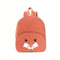 Cute Fox Backpack - Soft Corduroy Material with Adjustable Straps