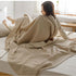 Cotton Waffle Blanket - Air Conditioning Blanket/Throw/Summer Quilt, 200*230cm,Light Green