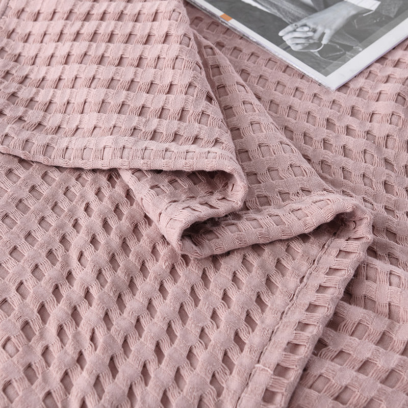 Cotton Waffle Blanket - Air Conditioning Blanket/Throw/Summer Quilt, 200*230cm,Light Green