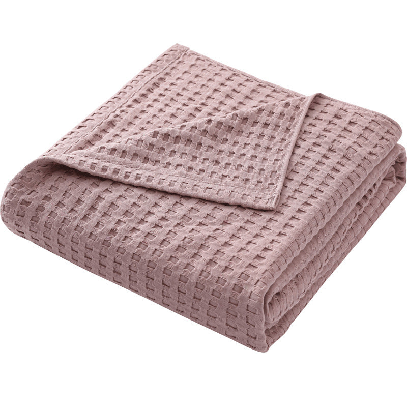 Cotton Waffle Blanket - Air Conditioning Blanket/Throw/Summer Quilt, 200*230cm,Light Green