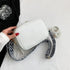 White Trendy Crossbody Shoulder Bag with Tassel Accent - Compact and Stylish