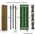 Black Spike Army Green Windscreens Heavy-Duty Tree Anchoring Kit - 9-Piece Set with Ground Stakes, Straps, and Ropes