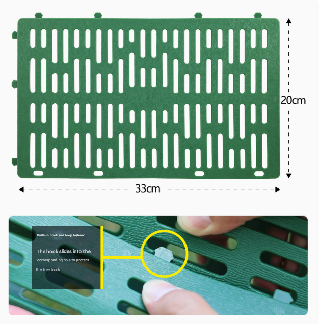 Black Tree Guard Protector Roll 6 pieces/set - Durable Plastic Garden Barrier for Plant Protection