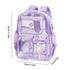 Black Clear Transparent Backpack - Stylish PVC School Bag with Multiple Pockets