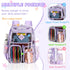 Purple Clear Transparent Backpack - Stylish PVC School Bag with Multiple Pockets