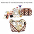 Black Boho Travel Cosmetic Bag - Large Waterproof Makeup Organizer with Handle