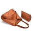 Black Classic Large PU Leather Tote Bag with Inner Pouch - Elegant and Functional