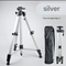 Silver Portable Folding Artist Tripod Easel - Adjustable Stand for Sketching & Painting (Collapses to 54cm)