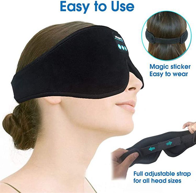 Dark Grey 3D Contoured Bluetooth Sleep Eye Mask - Ultra Soft Wireless Music Mask for Travel, Meditation, and Sleep