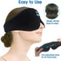 Dark Blue 3D Contoured Bluetooth Sleep Eye Mask - Ultra Soft Wireless Music Mask for Travel, Meditation, and Sleep