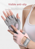 M Black Breathable Gym Training Gloves with Non-Slip Palm Grip