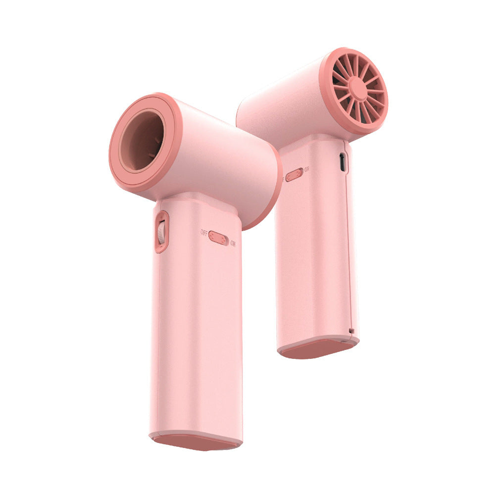 Pink Portable 2-in-1 Mini Handheld Fan and Hair Dryer