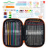 Orange 100-Piece Crochet Kit with Storage Case, for Beginners and Professionals