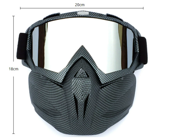 Black Sleek Black Full-Face Snow Goggles with Mirror Lens - Ultimate Protection and Comfort