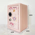Light Pink Mini Metal Safe Box with Combination Lock and Key - Compact Security Storage