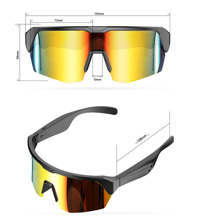 Colorful Smart Bluetooth Sports Glasses - Ergonomic Design with Soft Nose Bridge, HD Audio, UV Protection