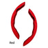 2 PCS Red Steering Wheel Cover - Soft and Comfortable, Fits 38cm Diameter Steering Wheels