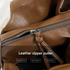 Brown Trendy Large Capacity Soft Leather Tote Bag - Women' Shoulder & Crossbody Handbag
