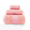 Pink Luxury 100% Cotton Towel Set - 3-Piece Combed Cotton Bath Towel Set
