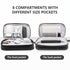 Black Portable Digital Organizer Bag – Multifunctional Storage for Power Banks, Cables, and AccessoriesPhotography Props Not Included