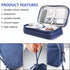 Dark Blue Portable Digital Organizer Bag - Multifunctional Storage for Power Banks, Cables, and AccessoriesPhotography Props Not Included