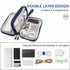 Dark Blue Portable Digital Organizer Bag - Multifunctional Storage for Power Banks, Cables, and AccessoriesPhotography Props Not Included
