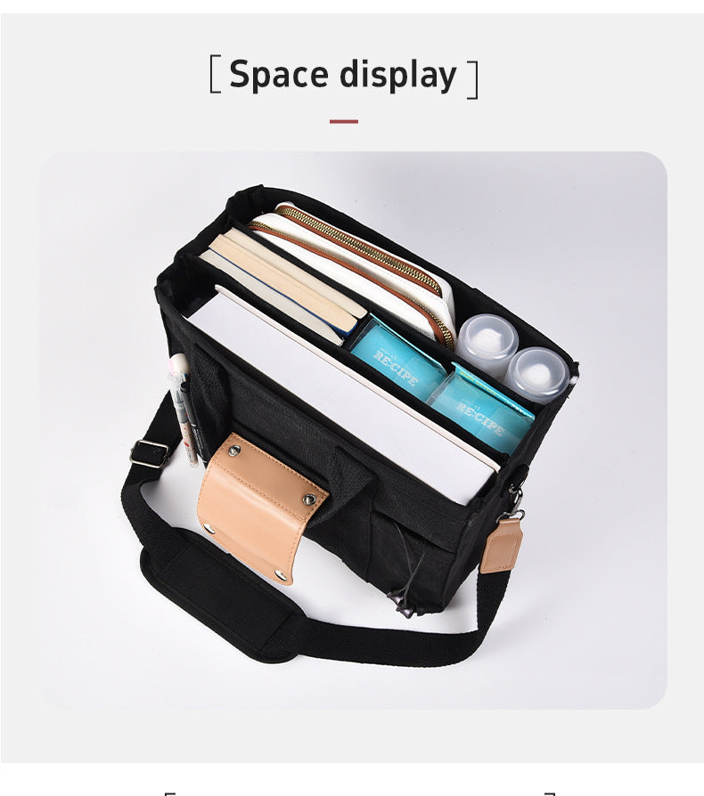Black Large Capacity Multi-Compartment Tote Bag - Stylish and Versatile for Women, Ideal for Organizing Essentials or as a Mommy BagPhotography props not included